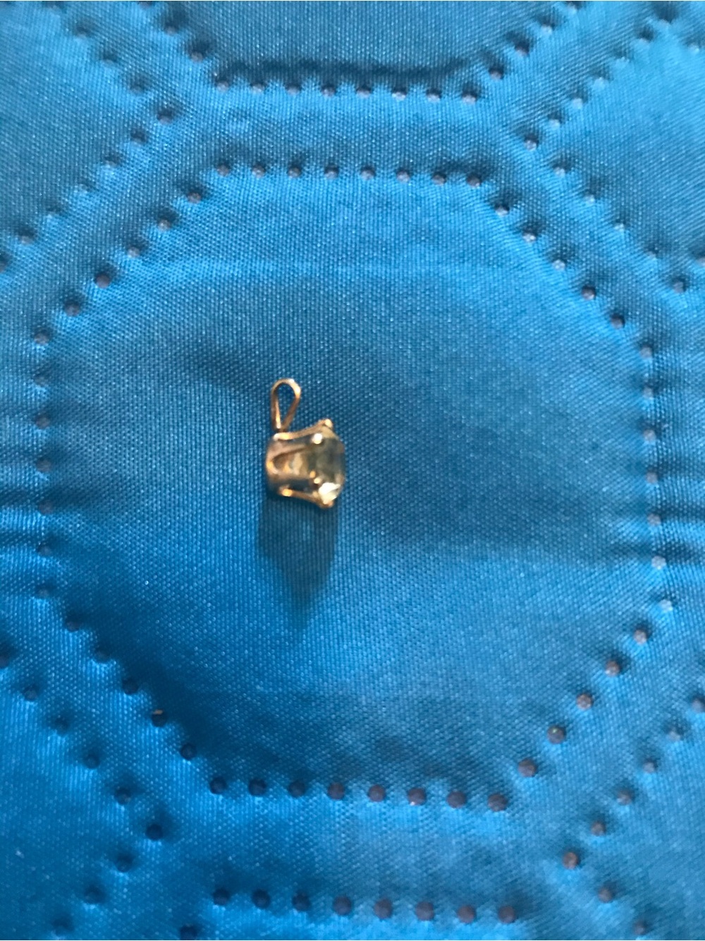 Yellow Gold-Tone Flower Pendant Charm - Women Jewelry - Picture 3 of 3